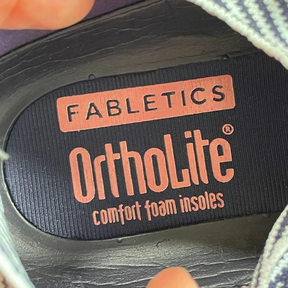 Fabletics Culver Knit Abyss Blue Violet Pink Train Performance Sneaker Size 7.5